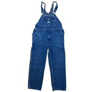 Denim Jean Liberty Overalls zippers snap cargo carpenter 40x32 gorpcore workwear